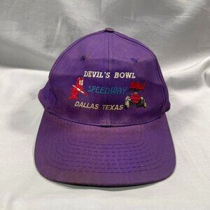 VINTAGE Devils Bowl Speedway Dallas Texas Purple Hat | Cobra Hats